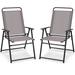 Arlmont & Co. Outdoor Folding Chairs Set of 2 Lightweight High Back Chairs w/Armrests Cozy Seat Fabric | Wayfair 666F8CAEC4B14ED59D11CB00700A822D