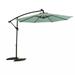 Arlmont & Co. Shawin 116.14" Tilt Cantilever Umbrella w/ Crank Lift Counter Weights Included in Green | 82.68 H x 116.14 W x 116.14 D in | Wayfair