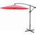 Arlmont & Co. 9 Ft Offset Hanging Market Patio Umbrella W/Easy Tilt Adjustment For Backyard, Poolside, Lawn & Garden, Red-120" H x 228" W x 228" D | Wayfair