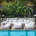 Ivy Bronx 6 - Person Patio Furniture Outdoor Sectional Conversation Set in Gray | 26.4 H x 35 W x 23.6 D in | Wayfair