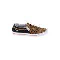 Nike Sneakers: Slip-on Platform Casual Brown Print Shoes - Women's Size 6 1/2 - Almond Toe