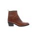 Trafaluc by Zara Ankle Boots: Brown Solid Shoes - Women's Size 40 - Round Toe