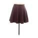 LC Lauren Conrad Faux Leather Skirt: Burgundy Solid Bottoms - Women's Size 10