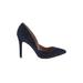 Style Charles Heels: Pumps Stilleto Cocktail Party Blue Solid Shoes - Women's Size 7 - Pointed Toe