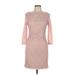 Eliza J Cocktail Dress - Mini: Pink Print Dresses - Women's Size 8