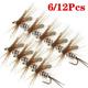 3/6/12Pcs #10 Trout Nymph Fly Fishing Lure Dry Flies Nymphs Fishing Lures Artificial Bait