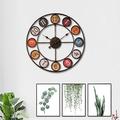 grande horloge murale à piles analogique silencieuse sans tic-tac horloge décorative ronde pour cuisine bureau restaurant café bar décor 60 cm