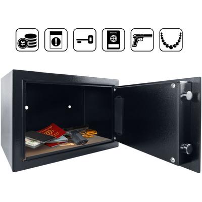 31 x 20 x 20 cm Tresor Möbeltresor mit Elektronischer safe Schloss, Inkl. Batteriebox & 2