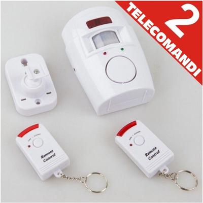 Trade Shop Traesio - Trade Shop - alarm mit infrarotsensor 2 fernbedienungen 105 db 6 meter Image