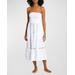 Seaside Strapless Cotton Gauze Midi Dress