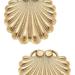 Canvas Style Tory Scallop Stud Earrings in Worn - Gold