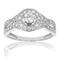Vir Jewels 3/4 Cttw Diamond Halo Round Wedding Engagement Ring 14K White Gold Bridal Ring - White - 7