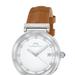 Porsamo Bleu Dahlia Women's Cognac Leather Watch, 1051CDAL - Brown - 34MM