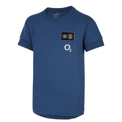 Umbro England Rugby Childrens/Kids 22/23 T-Shirt - Ensign Blue - Blue - 9