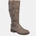 Journee Collection Women's Carly Boot - Brown - 5.5