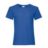 Fruit of the Loom Big Girls Childrens Valueweight Short Sleeve T-Shirt (Pack Of 2) - Royal - Blue - 7