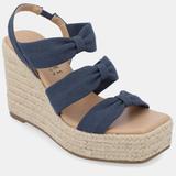 Journee Collection Women's Tru Comfort Foam Santorynn Sandals - Blue - 8.5