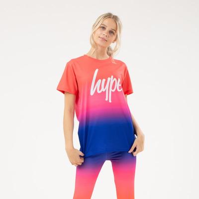 Hype Childrens/Kids Horizon Fade T-Shirt - Peach/Pink/Blue - Orange - 11