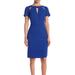 Shani FOCUS by SHANI - Keyhole Crepe Dress - Blue - 6