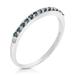 Vir Jewels 1/6 Cttw Blue Diamond Ring Wedding Band .925 Sterling Silver Prong Set Round - Grey - 6