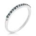 Vir Jewels 1/6 Cttw Blue Diamond Ring Wedding Band .925 Sterling Silver Prong Set Round - Grey - 8