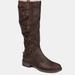 Journee Collection Women's Carly Boot - Brown - 7