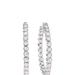 Haus of Brilliance 14K White Gold 7.0 Cttw Diamond 1-Â¾ Inside Out Hinged Leverback Hoop Earrings - White - OS