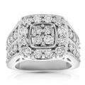 Vir Jewels 3 Cttw Diamond Engagement Ring Cushion Shape 14K White Gold Bridal Wedding - White - 7