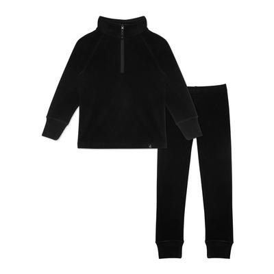 Deux Par Deux Two Piece Thermal Underwear - Black ...