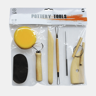 Vigor Smooth Wooden Handles 8 Pcs Pottery & Clay Sculpting Tools Double-Sided - Bulk 3 Sets