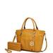 MKF Collection by Mia K Darielle Satchel Handbag With Wallet - Yellow