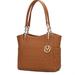 MKF Collection by Mia K Malika M Signature Satchel Handbag - Brown