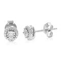 Vir Jewels 1/20 Cttw Stud Earrings For Women, Round Lab Grown Diamond Stud Earrings In .925 Sterling Silver, Prong Setting - Height: 1/4", Width: 1/4" - Grey