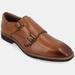 Thomas and Vine Artemis Chisel Toe Double Monk Strap - Brown - 9.5