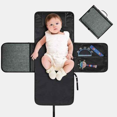 Vigor Perfect Baby Shower Gift Portable Diaper Waterproof Travel Changing Pad For Baby - Grey
