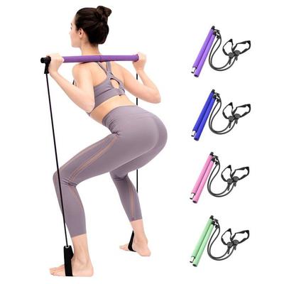 Vigor Indoor Exercise Portable Multi functional Yoga Stick Pilates Bar Kit With Resistance Band - Bulk 3 Sets - STYLE: 3 PACK