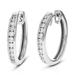 Vir Jewels 1/2 cttw Diamond Hoop Earrings For Women, Round Lab Grown Diamond Earrings In .925 Sterling Silver, Channel Setting, 3/4" - Grey