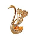Vigor Elegant Gift Cute Spoon Rest Swan Expresso Spoons Gifts For Coffee Lovers Gold Spoon - Gold