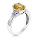 Vir Jewels 1.60 Cttw Citrine Ring .925 Sterling Silver With Rhodium Plating Oval Shape - width 9 mm - Grey - 8