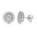 Vir Jewels 1/4 Cttw Stud Earrings For Women, Round Lab Grown Diamond Stud Earrings In .925 Sterling Silver, Prong Setting - 76 Diamonds - Grey