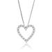 Vir Jewels 1/4 Cttw Diamond Pendant Necklace For Women, Lab Grown Diamond Heart Pendant Necklace - 17 mm H x 17 mm W - Grey