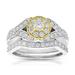 Vir Jewels 1 Cttw Diamond Engagement Bridal Ring Set 14K Two Tone Gold Halo Style Wedding - White - 8