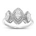 Vir Jewels 1 Cttw Marquise Cut Lab Grown Diamond Engagement Ring 77 Stones 14K White Gold Prong - White - 7