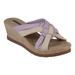 GC SHOES Caro Lavender Wedge Sandals - Purple - 8