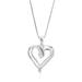 Vir Jewels 1/20 Cttw Diamond Pendant Necklace For Women, Lab Grown Diamond Heart Pendant Necklace - Height: 1", Width: 1/5" - Grey