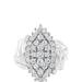 Haus of Brilliance .925 Sterling Silver 1 cttw Lab Grown Diamond Cluster Ring - Grey - 6