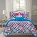 Chic Home Design Shane 5 Piece Reversible Quilt Set Abstract Print Design Coverlet Bedding - Pink - FULL