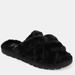 Journee Collection Journee Collection Women's Faux Fur Quiet Slipper - Black - 11