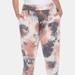 White Mark Plus Size Tie Dye Harem Pants - Pink - 2X