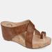 Journee Collection Journee Collection Women's Tru Comfort Foam Rayna Wedge Sandal - Brown - 8